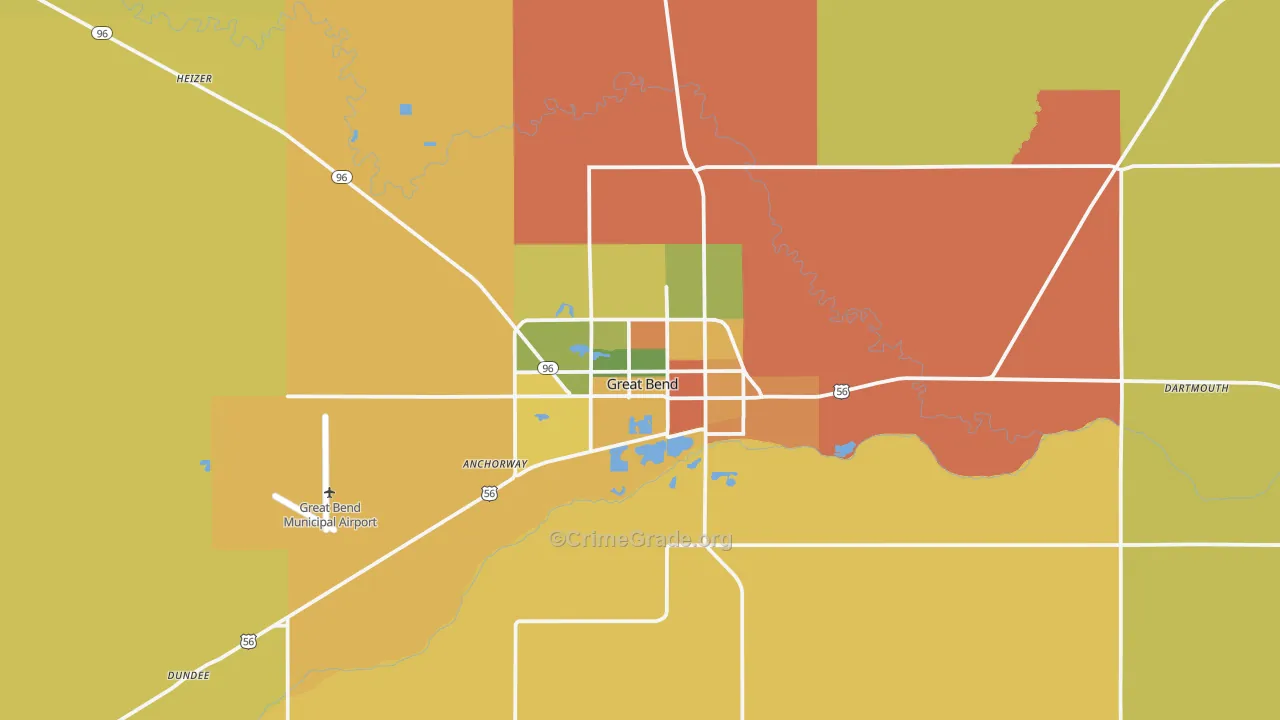 67530, KS Map of Theft Rates