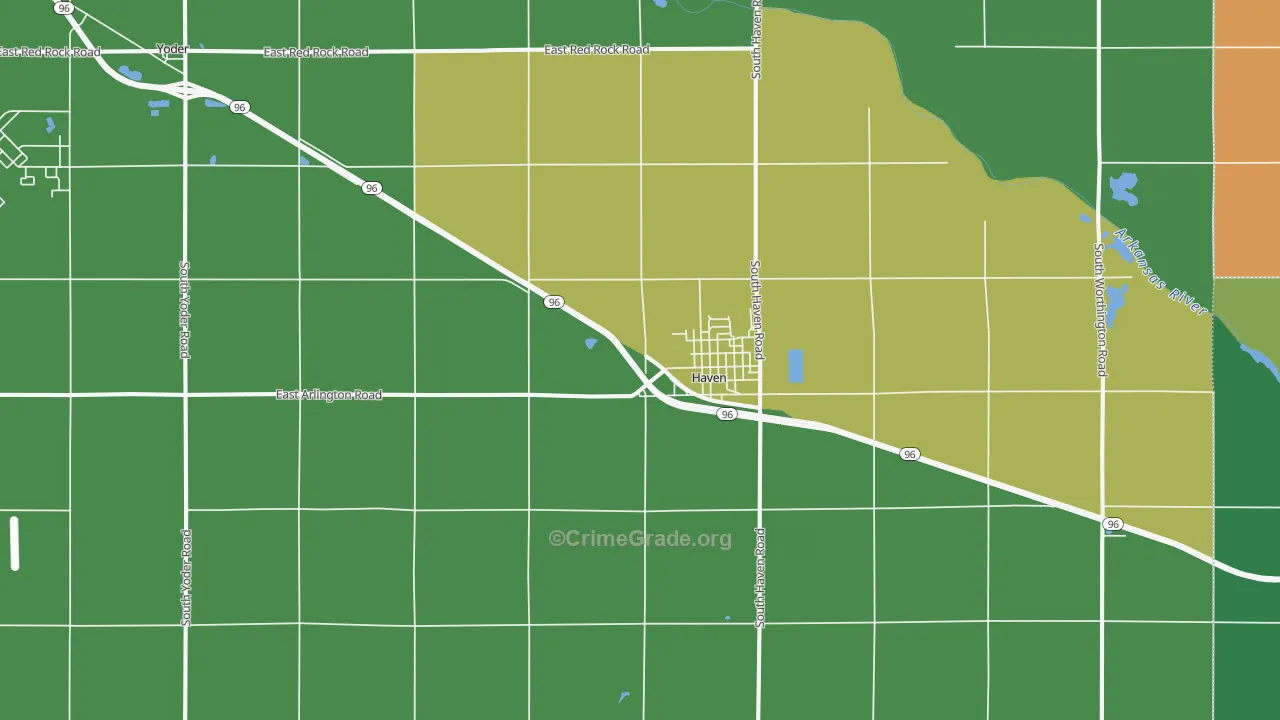 67543, KS Map of Theft Rates