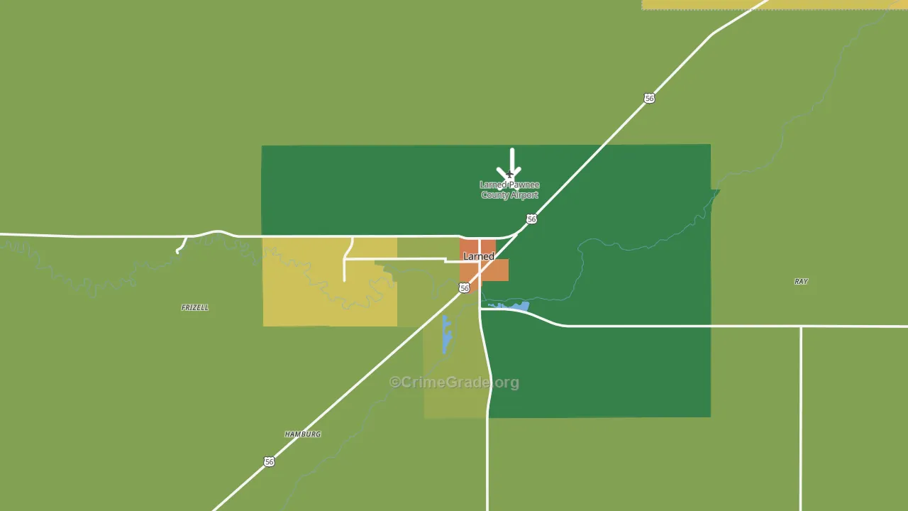 67550, KS Map of Theft Rates
