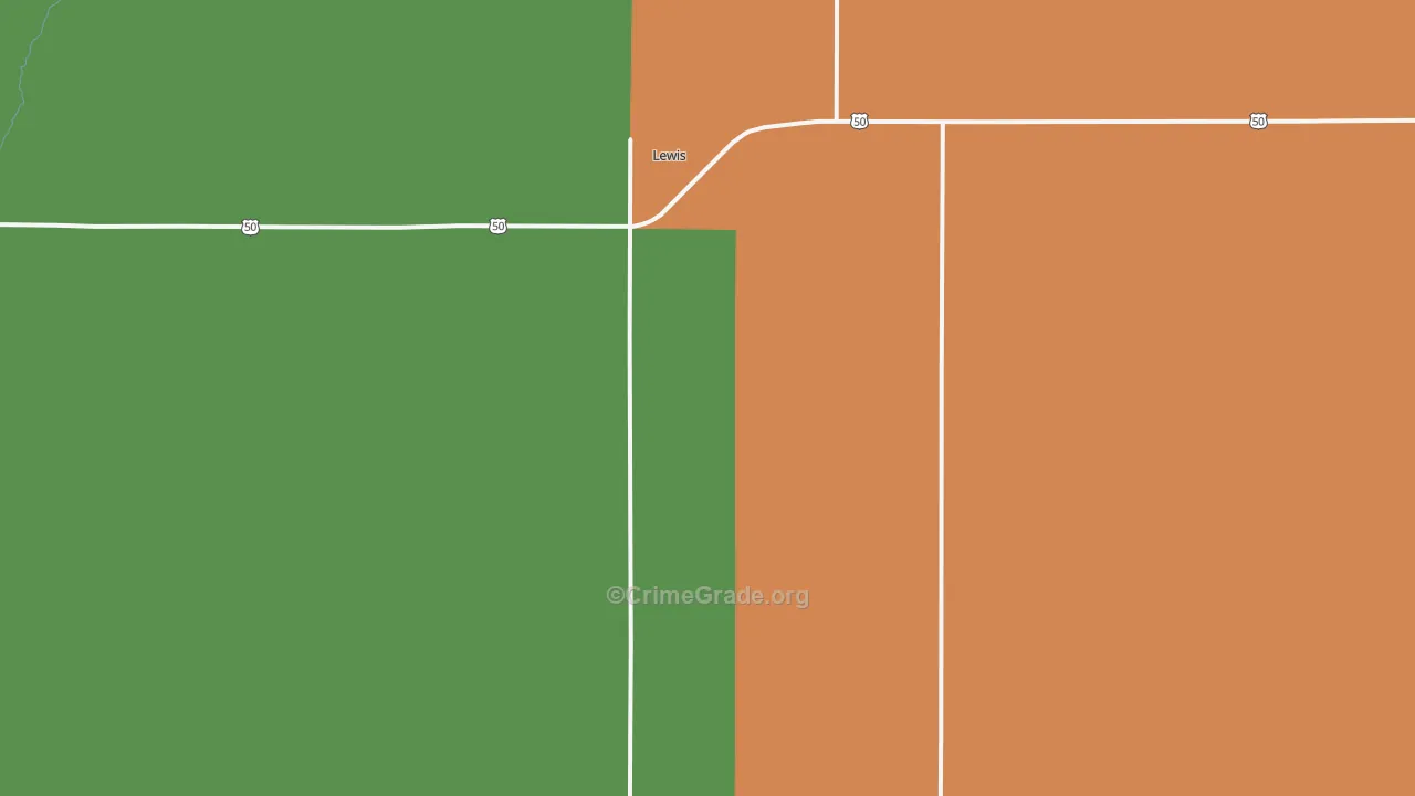 67552, KS Map of Theft Rates