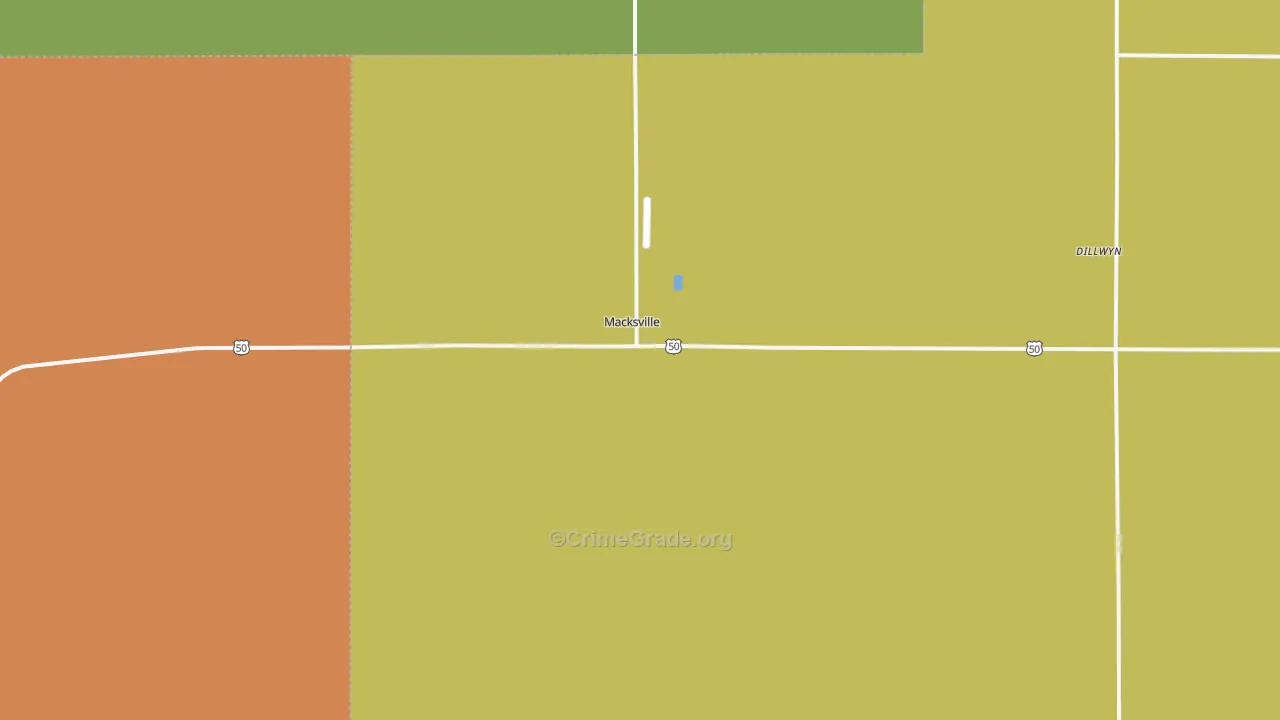 67557, KS Map of Theft Rates