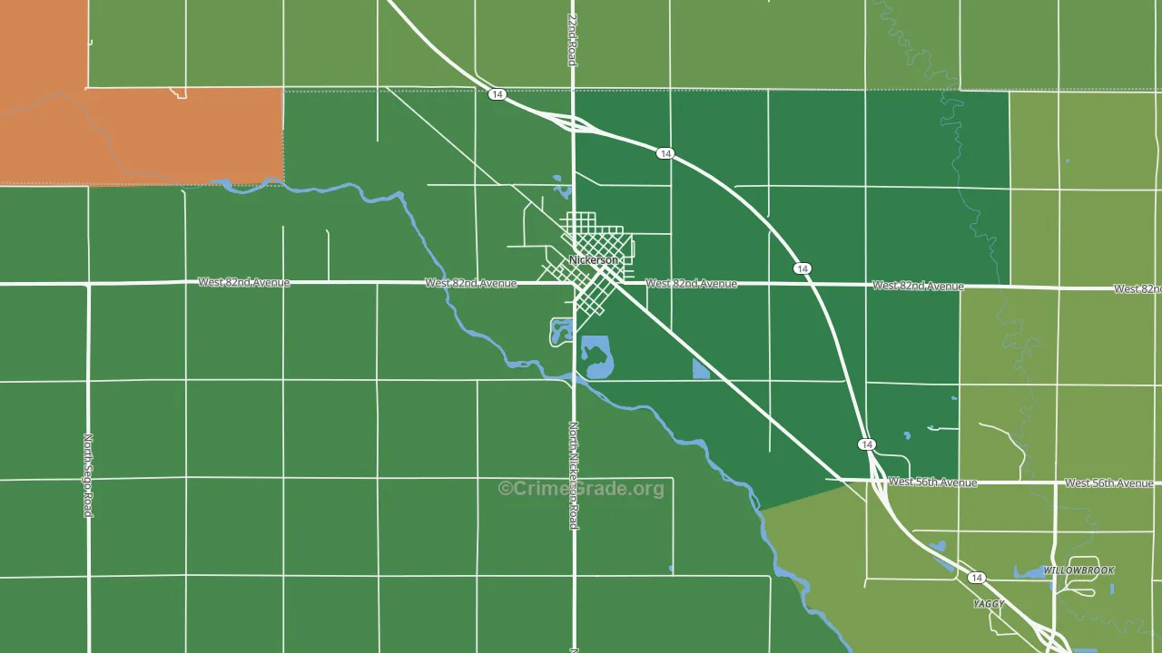 67561, KS Map of Theft Rates