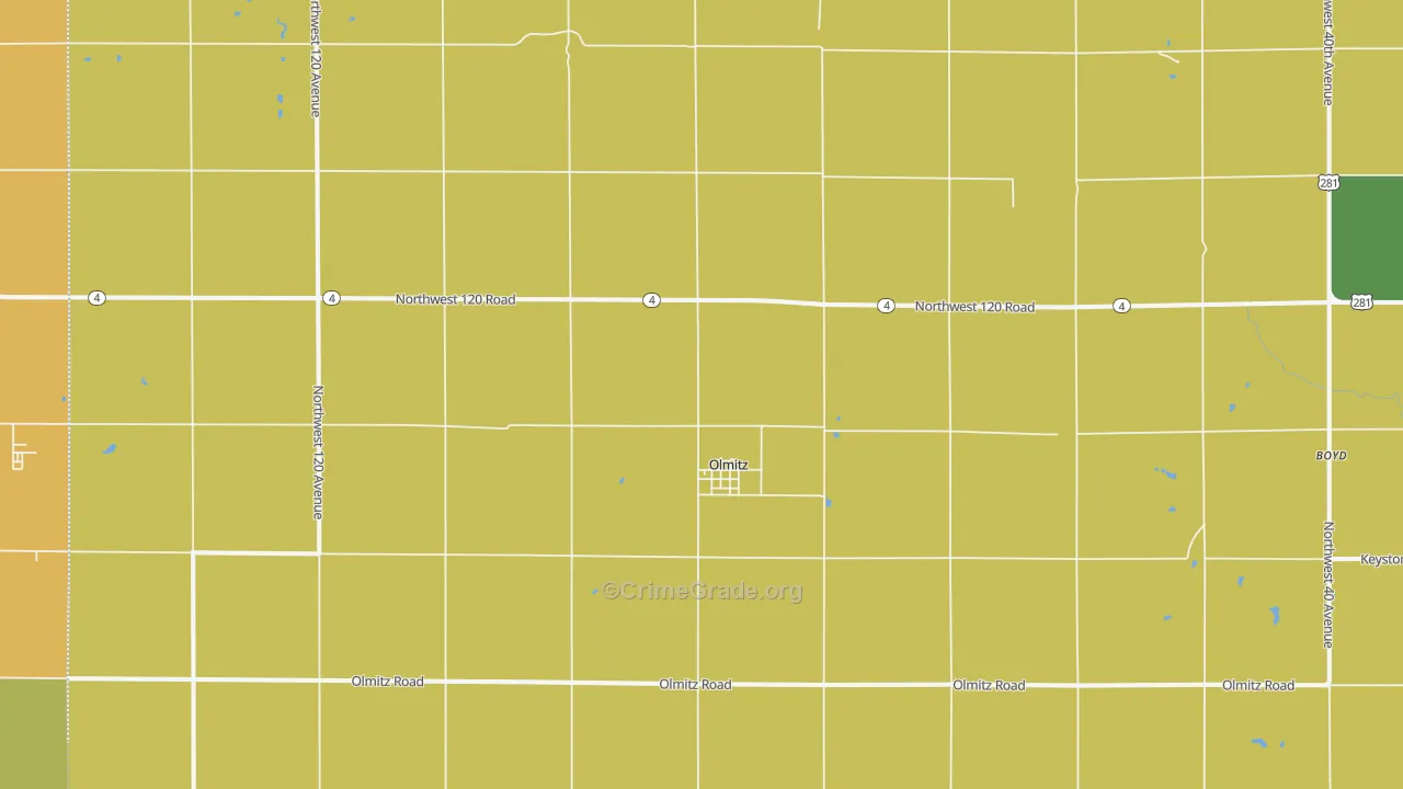 67564, KS Map of Theft Rates