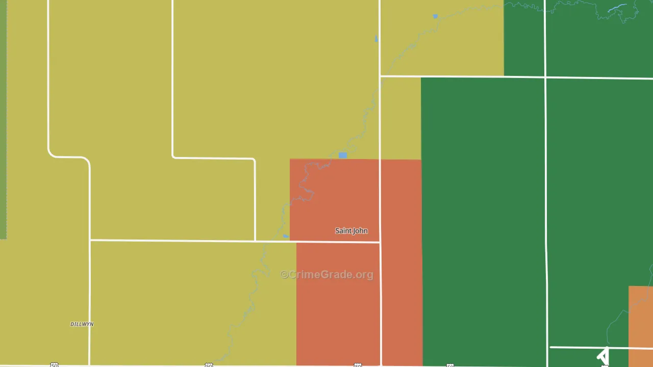 67576, KS Map of Theft Rates