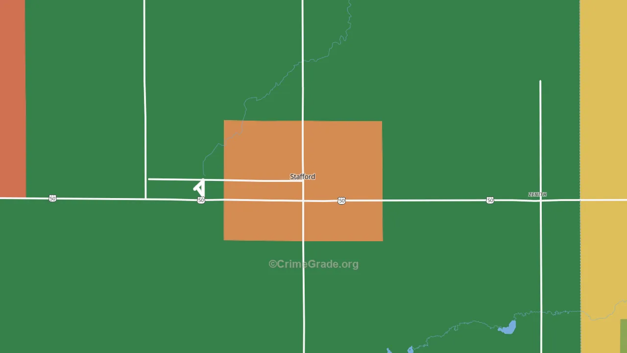 67578, KS Map of Theft Rates