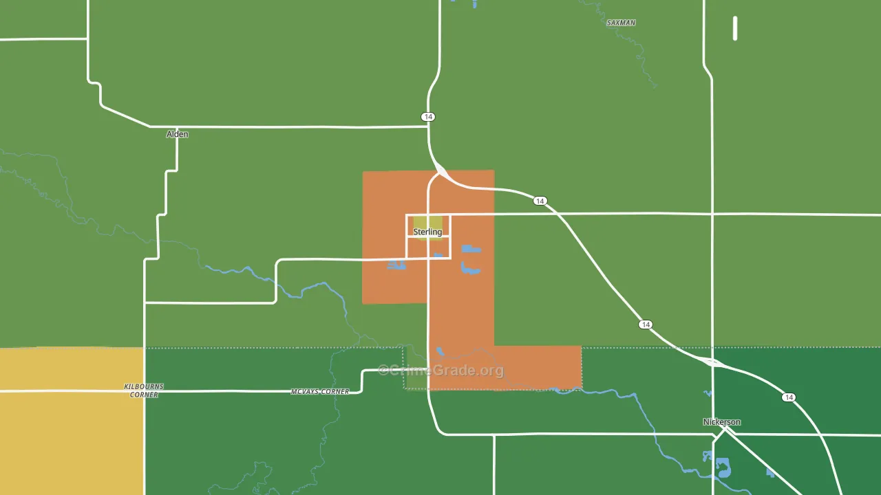 67579, KS Map of Theft Rates