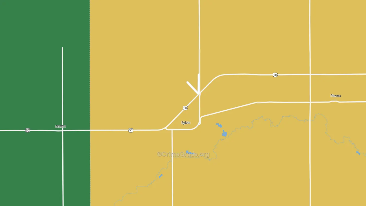 67581, KS Map of Theft Rates