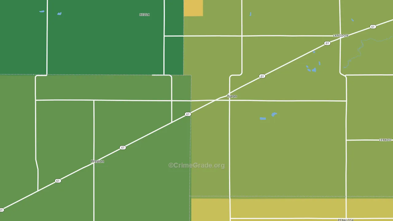 67583, KS Map of Theft Rates