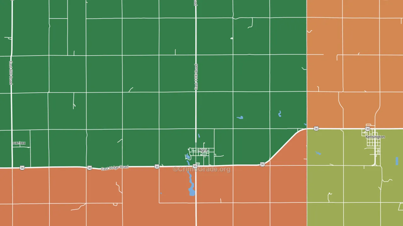 67621, KS Map of Theft Rates