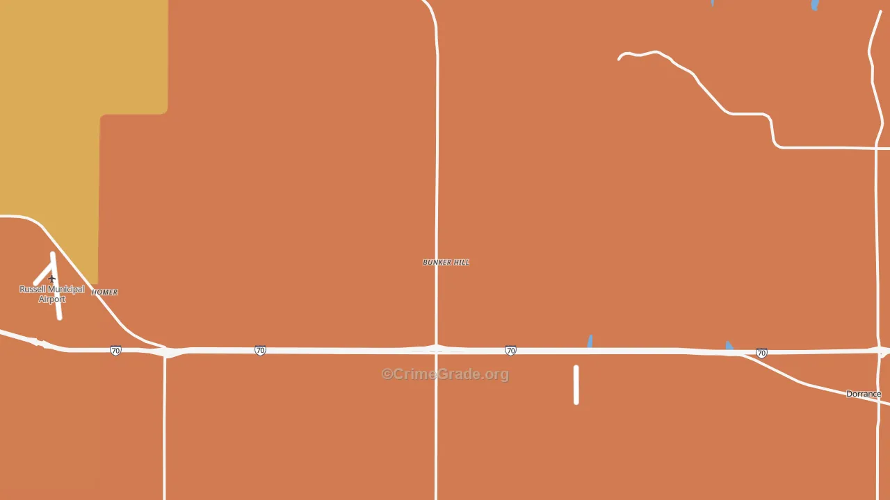 67626, KS Map of Theft Rates