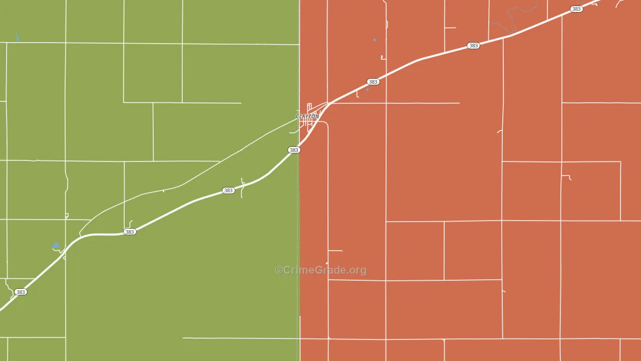 67629, KS Map of Theft Rates