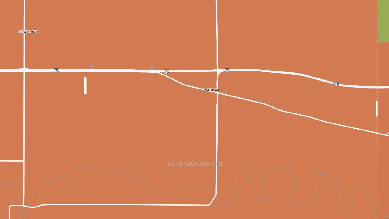 67634, KS Map of Theft Rates