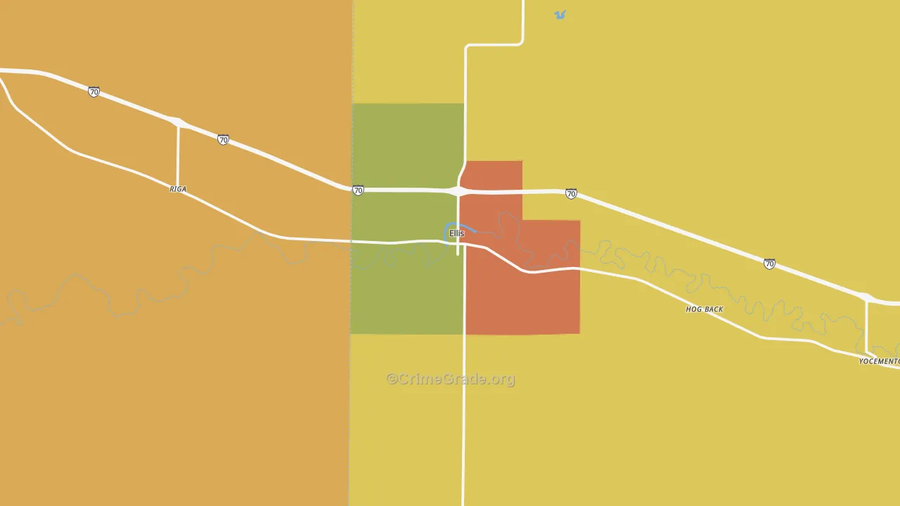 67637, KS Map of Theft Rates