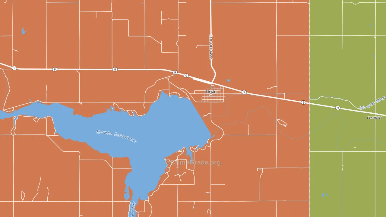 67644, KS Map of Theft Rates