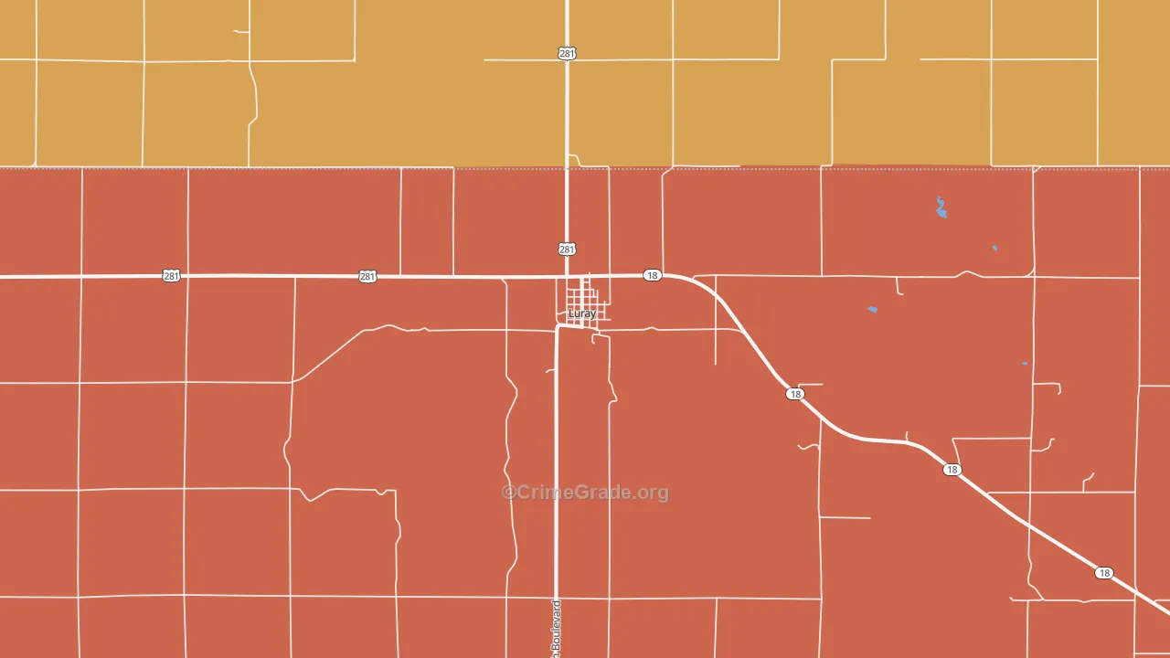 67649, KS Map of Theft Rates