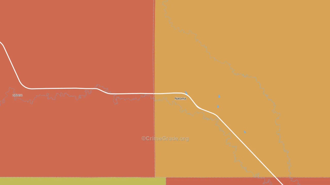 67651, KS Map of Theft Rates