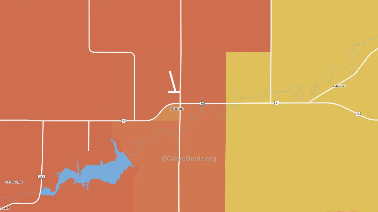 67654, KS Map of Theft Rates