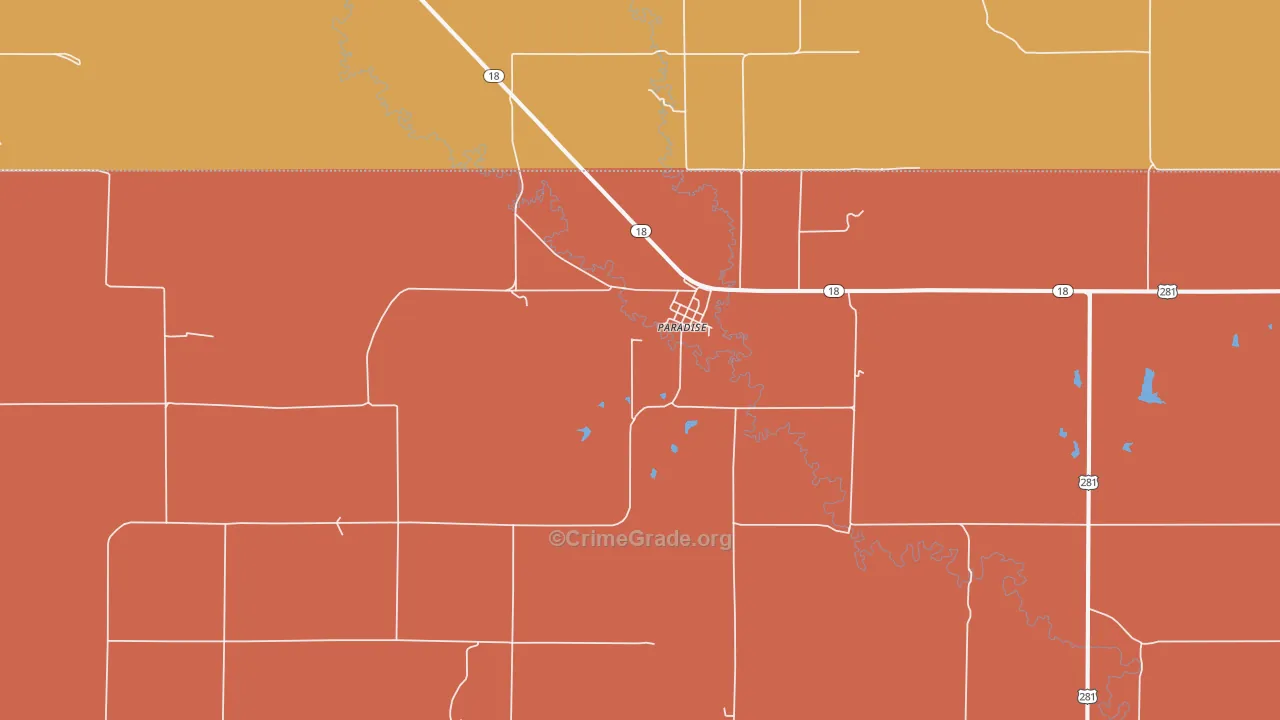 67658, KS Map of Theft Rates
