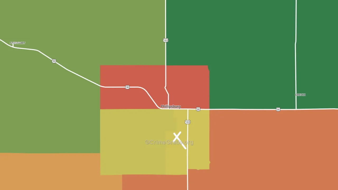 67661, KS Map of Theft Rates