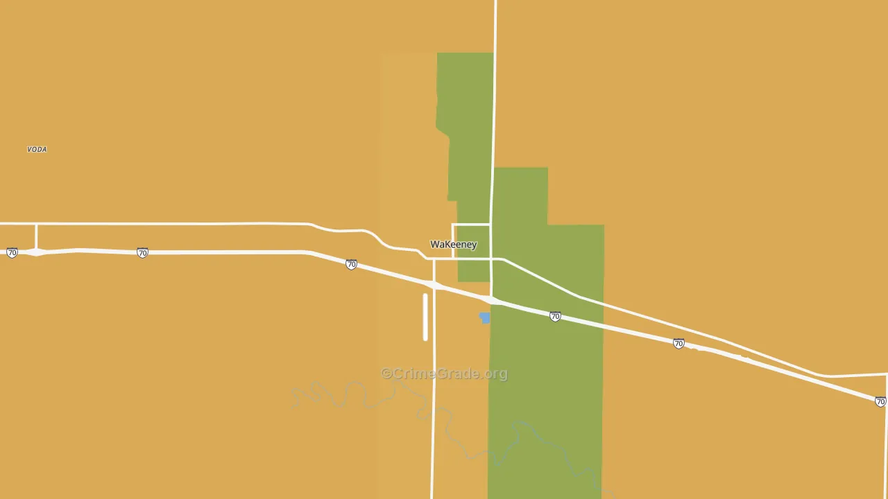 67672, KS Map of Theft Rates
