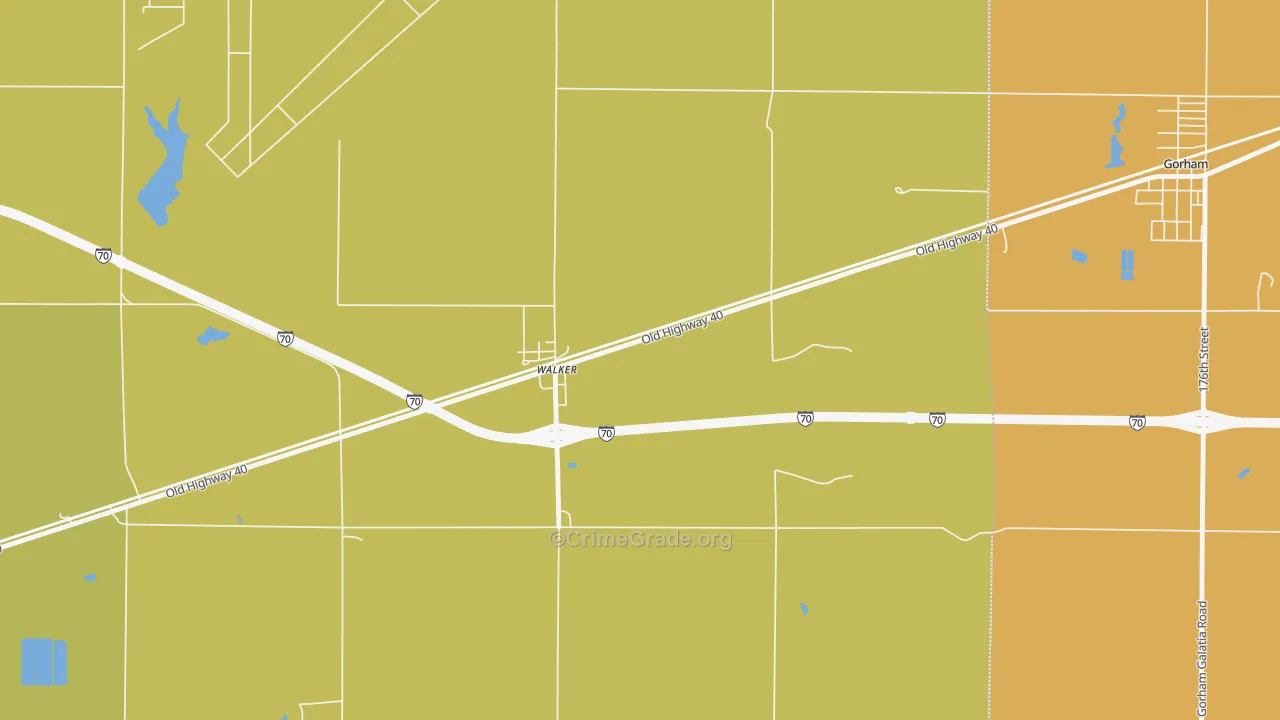 67674, KS Map of Theft Rates