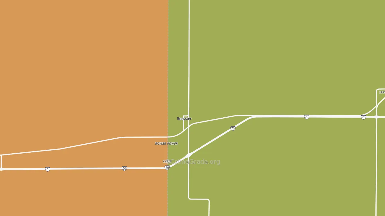 67732, KS Map of Theft Rates