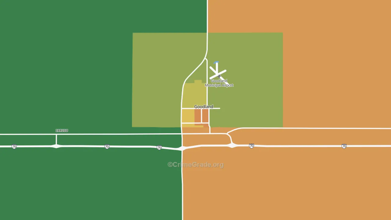 67735, KS Map of Theft Rates