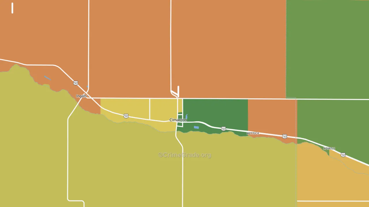 67835, KS Map of Theft Rates