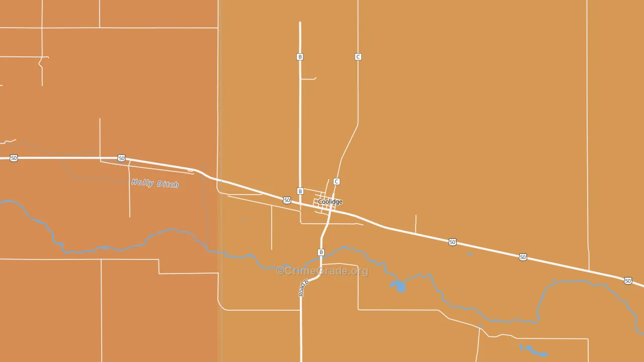 67836, KS Map of Theft Rates