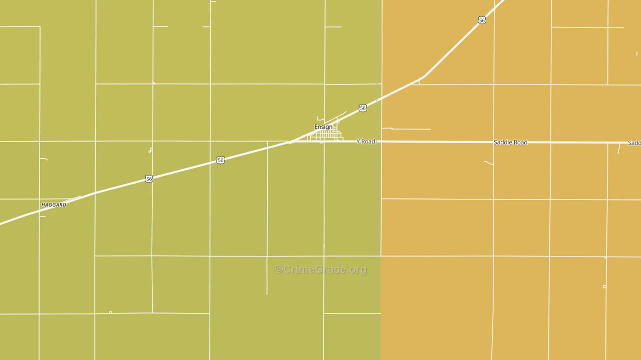67841, KS Map of Theft Rates