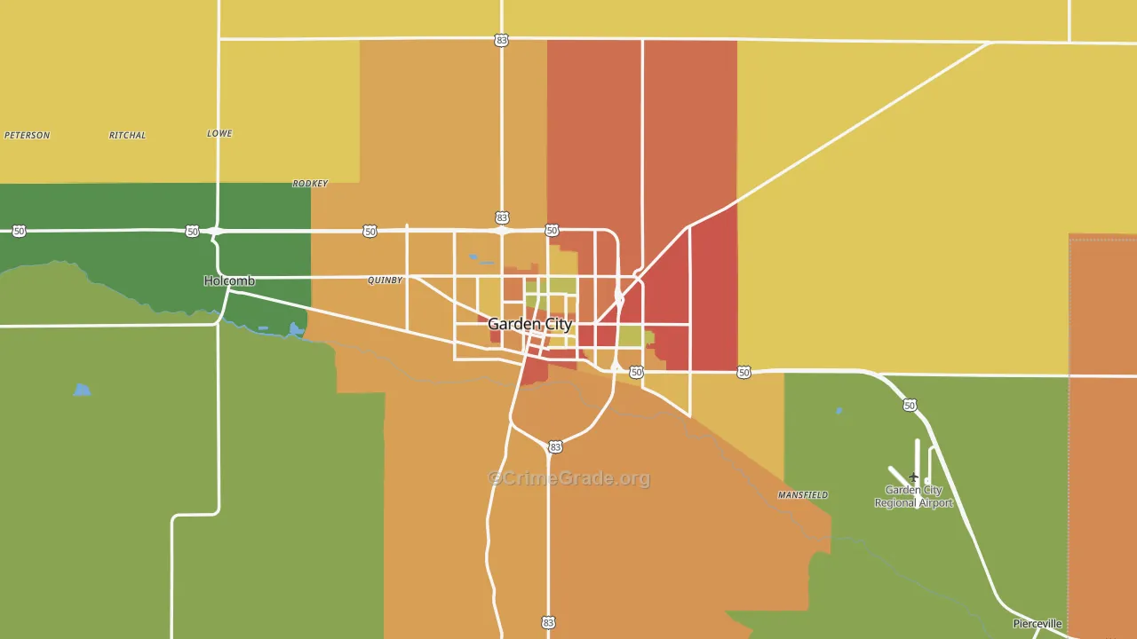 67846, KS Map of Theft Rates