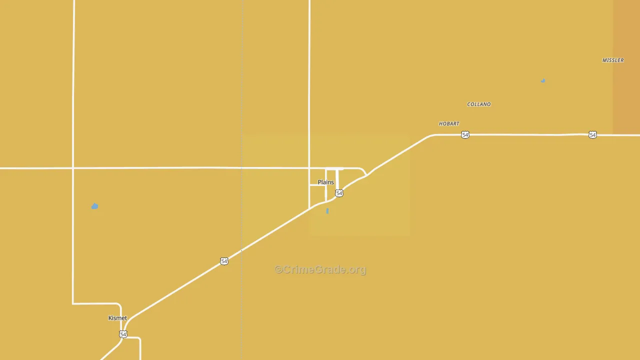 67869, KS Map of Theft Rates