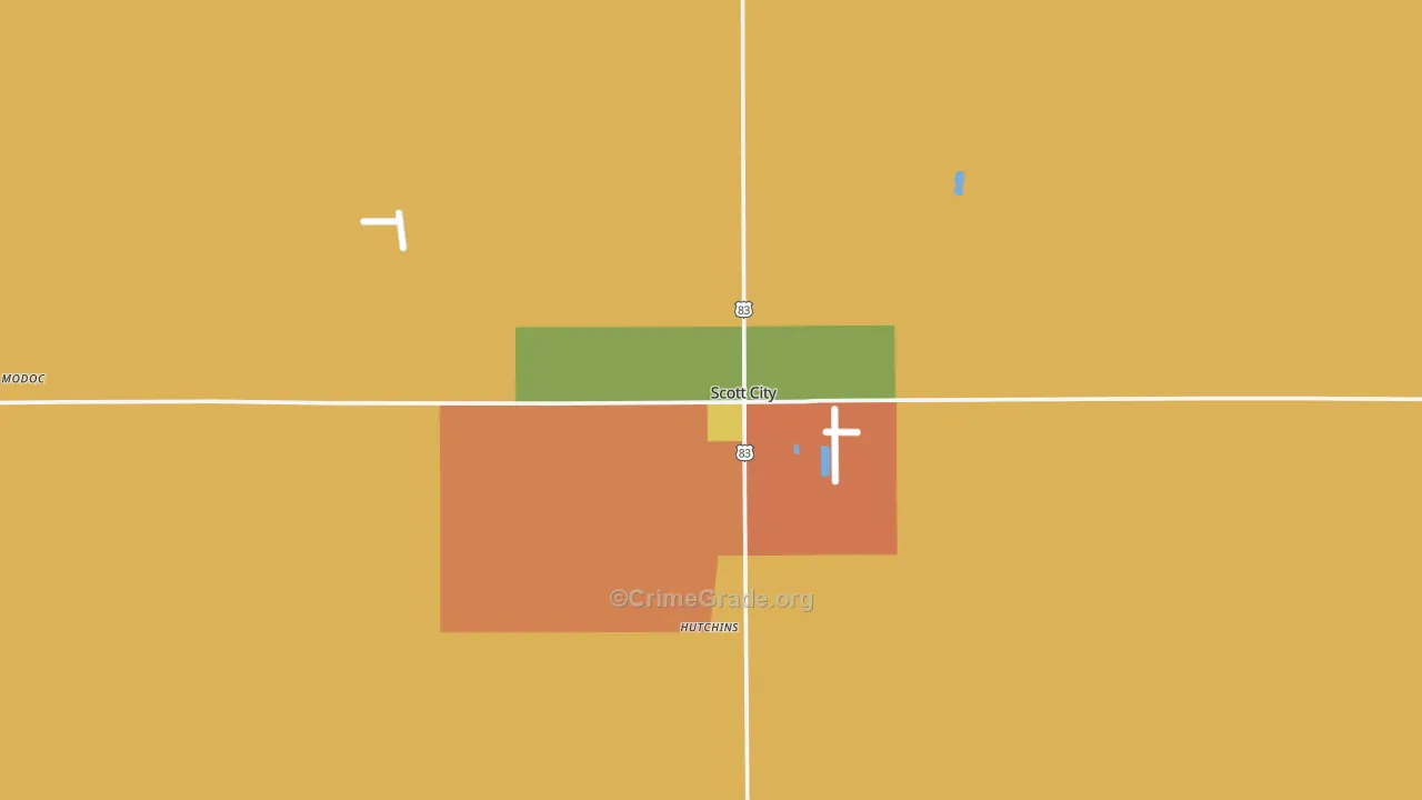 67871, KS Map of Theft Rates