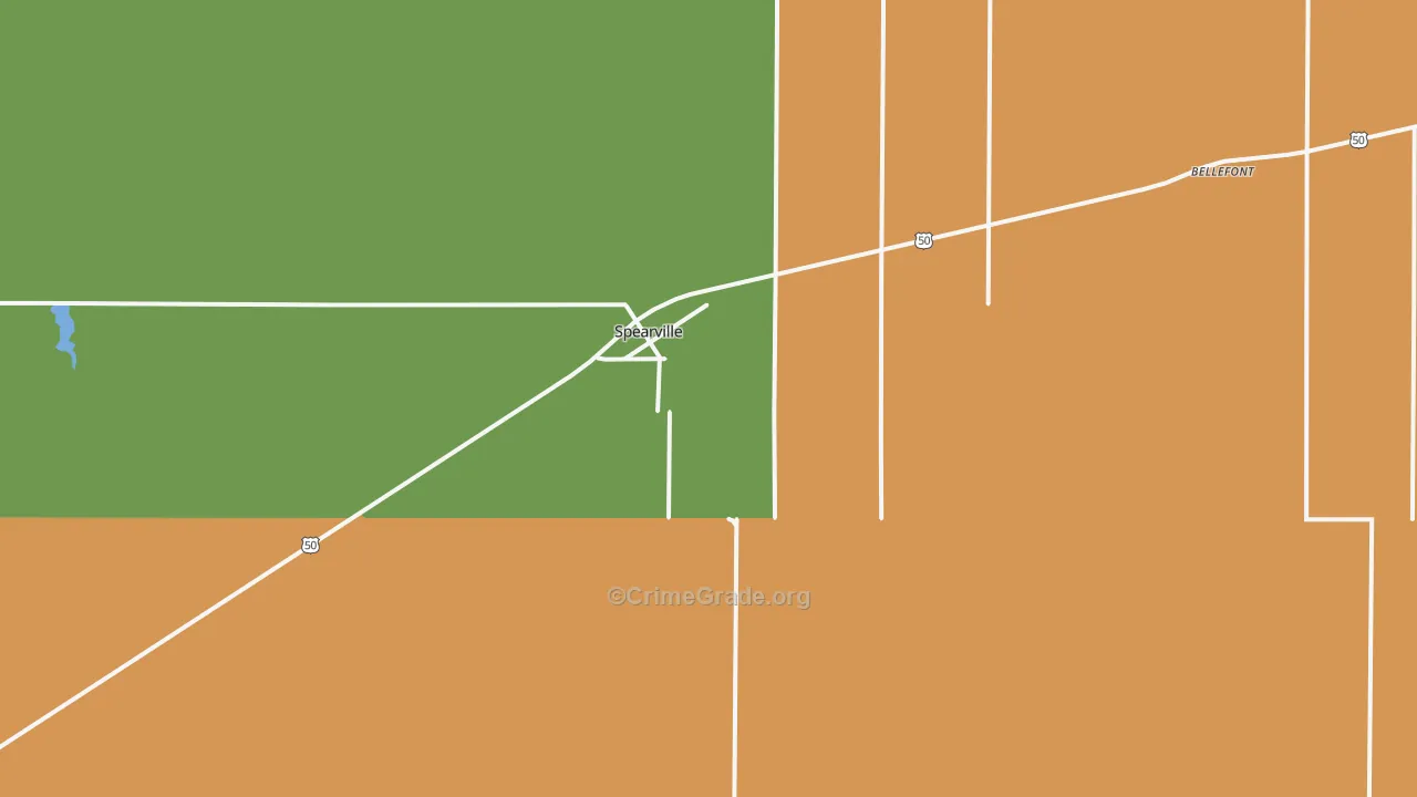 67876, KS Map of Theft Rates