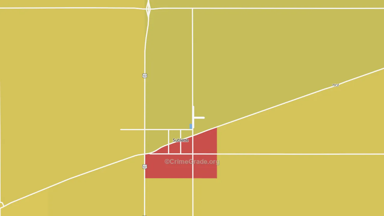 67877, KS Map of Theft Rates