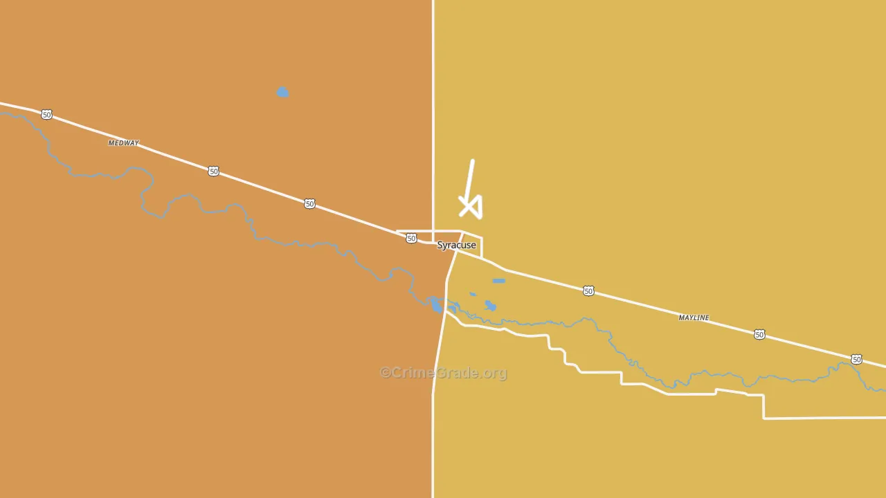 67878, KS Map of Theft Rates