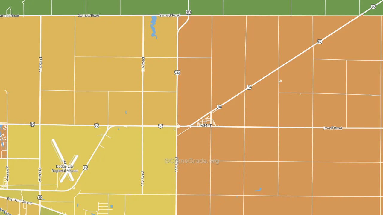 67882, KS Map of Theft Rates