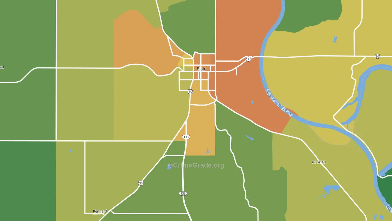 68008, NE Map of Theft Rates