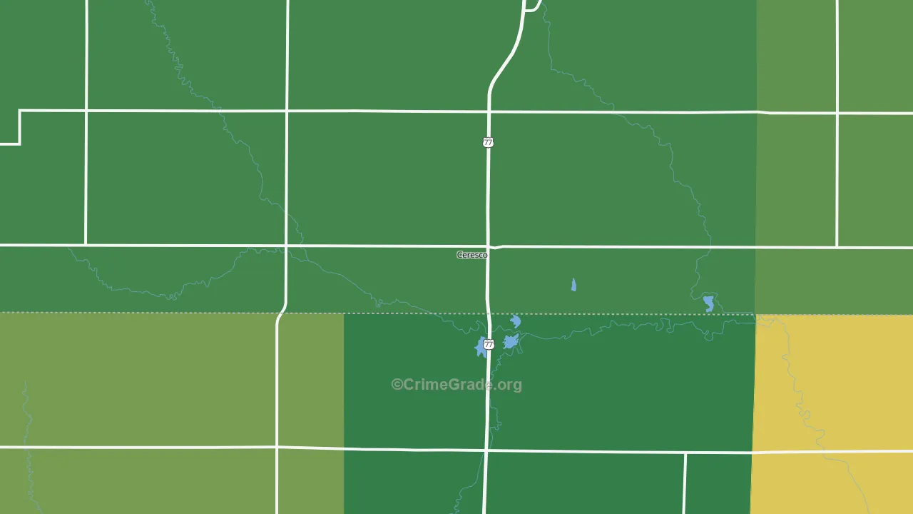 68017, NE Map of Theft Rates