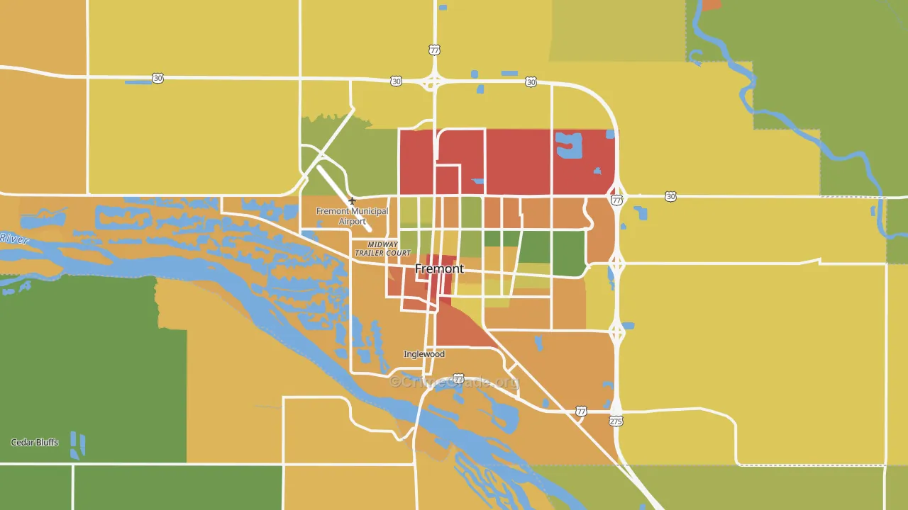 68025, NE Map of Theft Rates