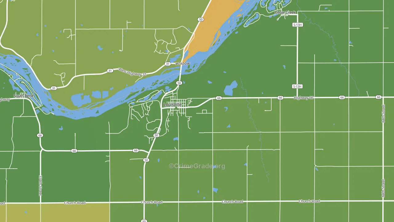 68037, NE Map of Theft Rates