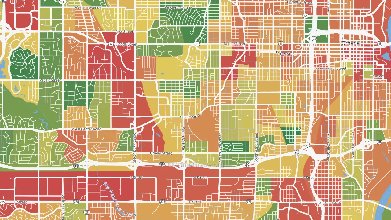 68106, NE Map of Theft Rates