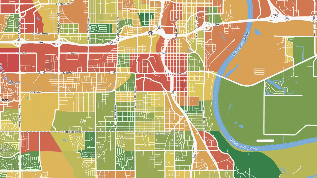 68107, NE Map of Theft Rates