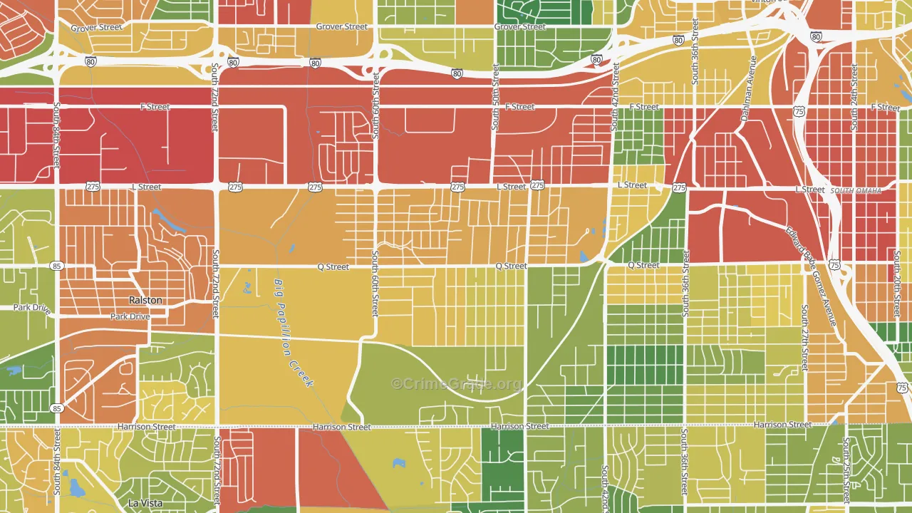68117, NE Map of Theft Rates