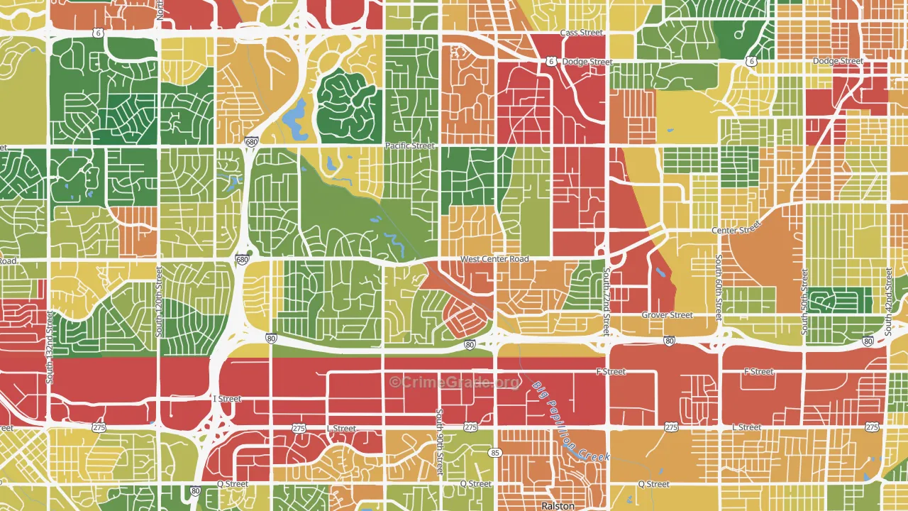 68124, NE Map of Theft Rates
