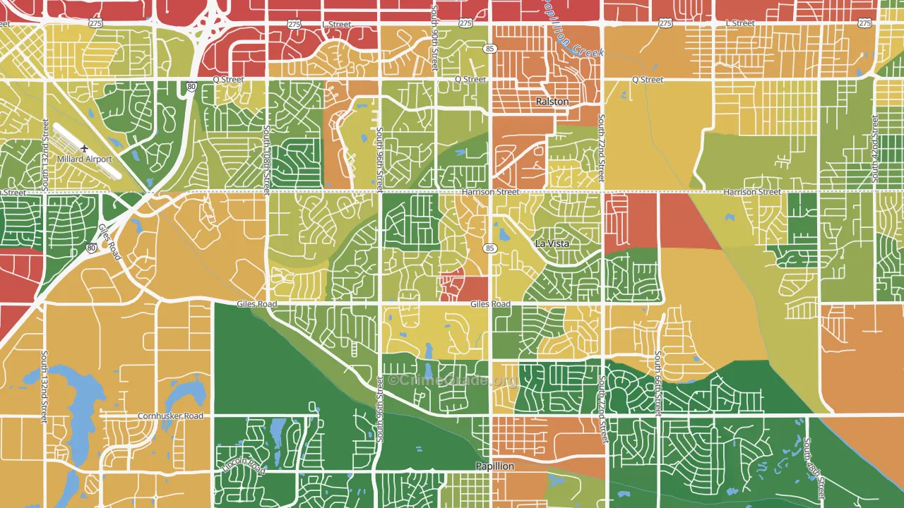 68128, NE Map of Theft Rates