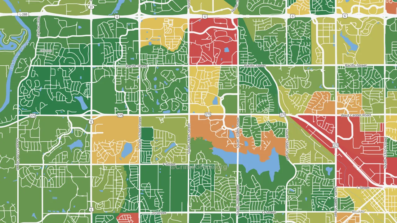 68130, NE Map of Theft Rates