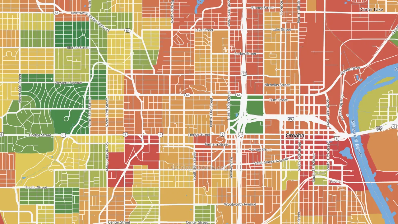 68131, NE Map of Theft Rates