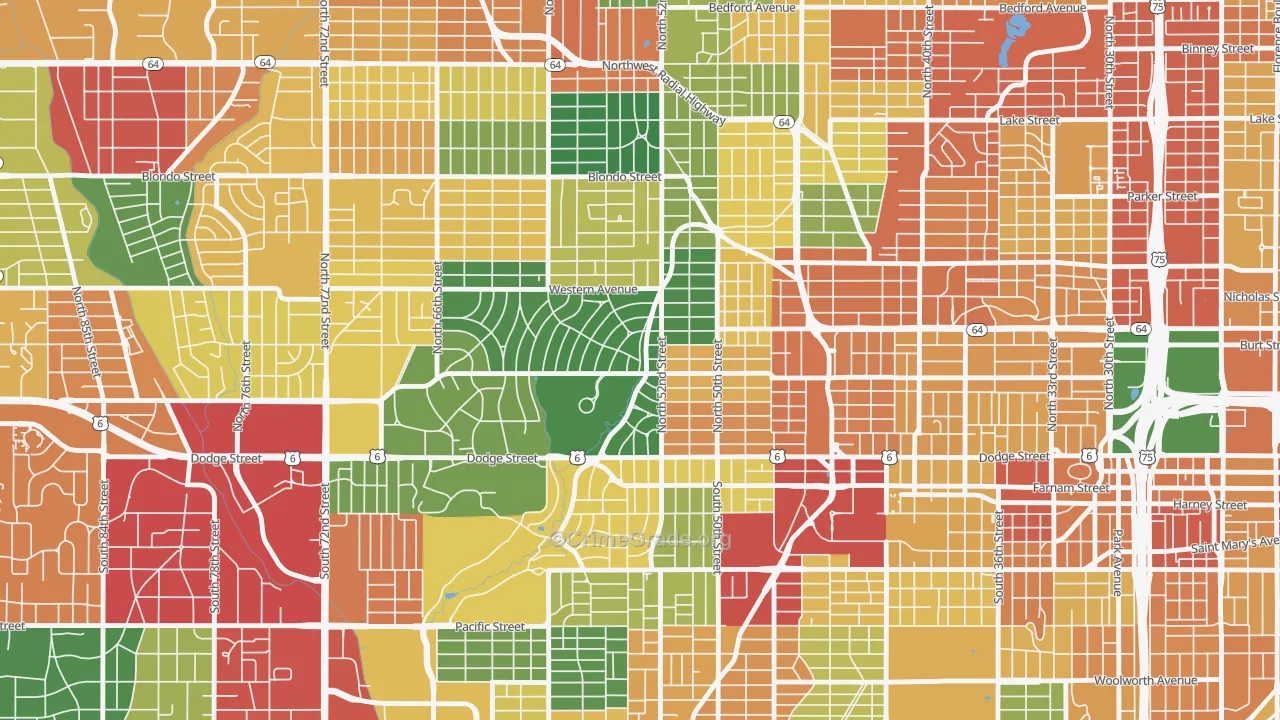 68132, NE Map of Theft Rates