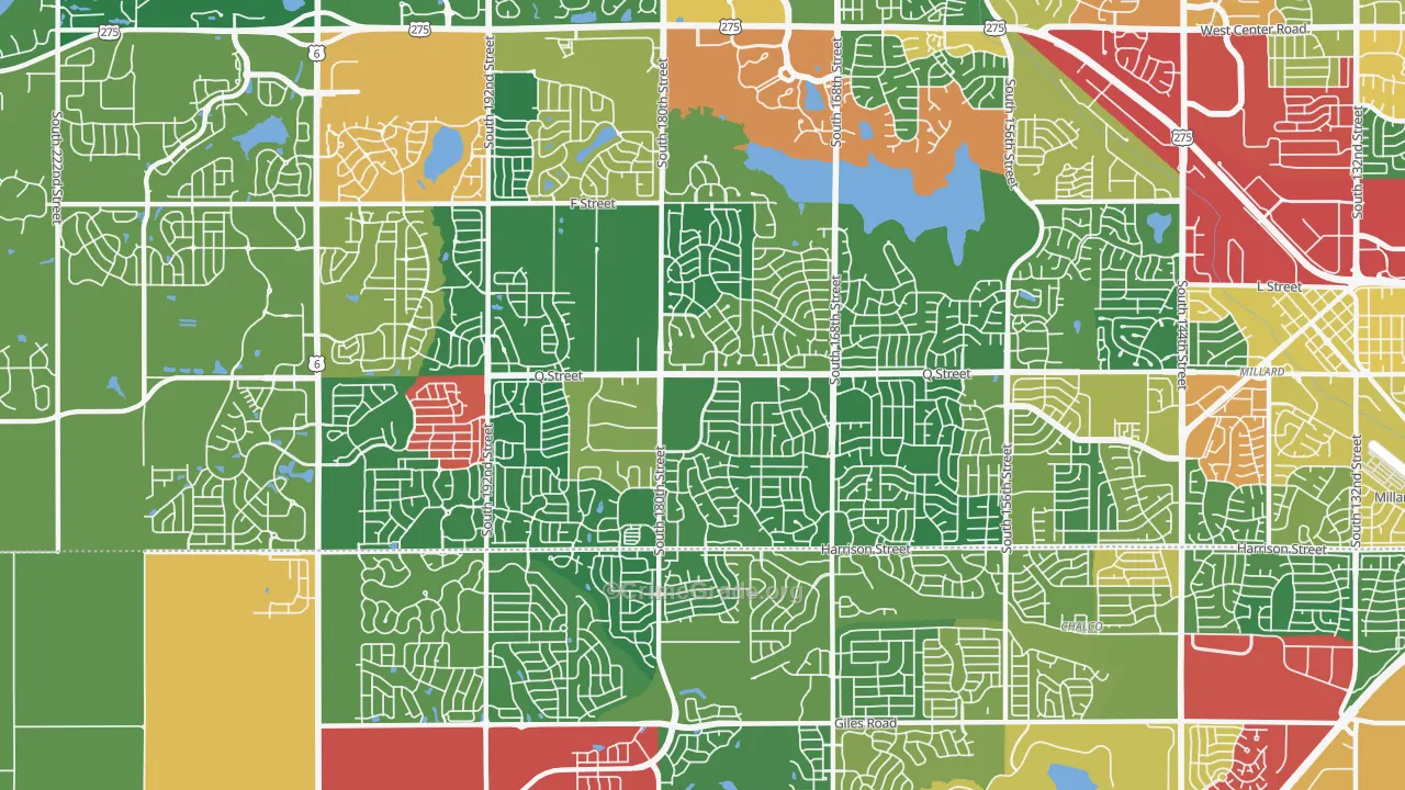 68135, NE Map of Theft Rates